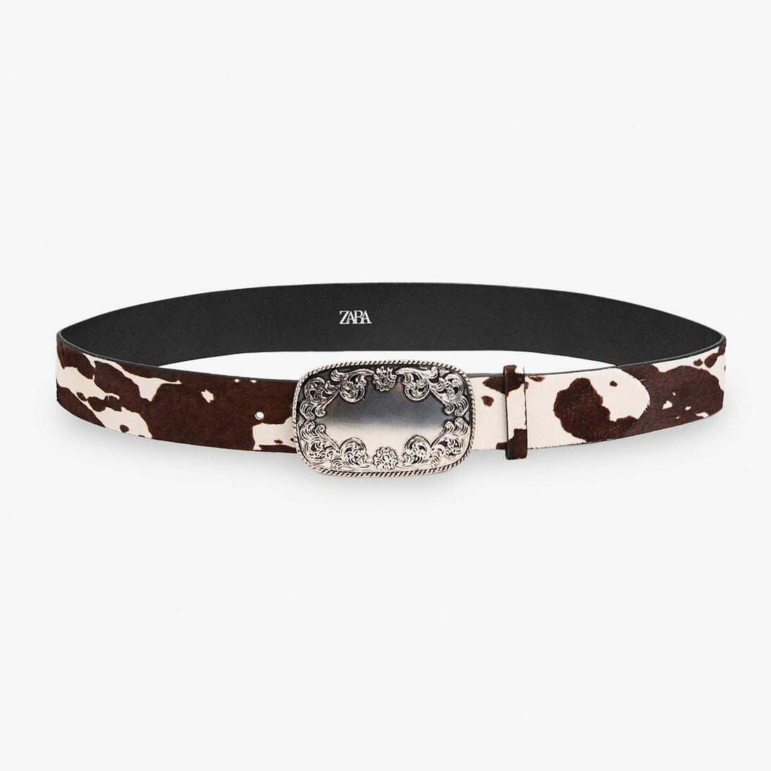 Ремень Zara by Carlyne Cerf Animal Print Cowboy Leather, коричневый