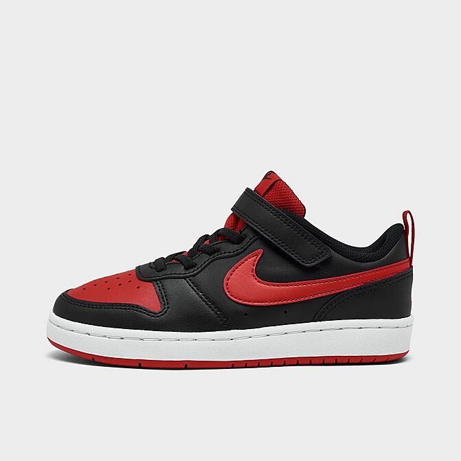 

Детские кроссовки на Nike Court Borough Low 2 Hook-and-Loop Casual, черно-красный
