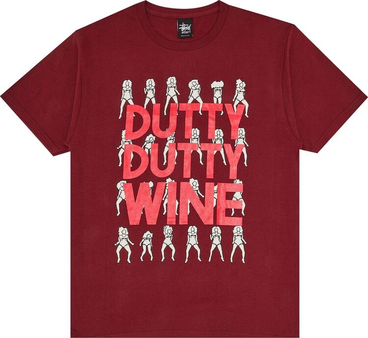 

Футболка Stussy Dutty Dutty Tee 'Dark Red', красный