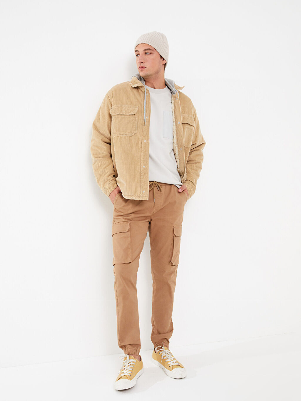 

Мужские брюки карго Slim Fit из габардина Xside, Коричневый