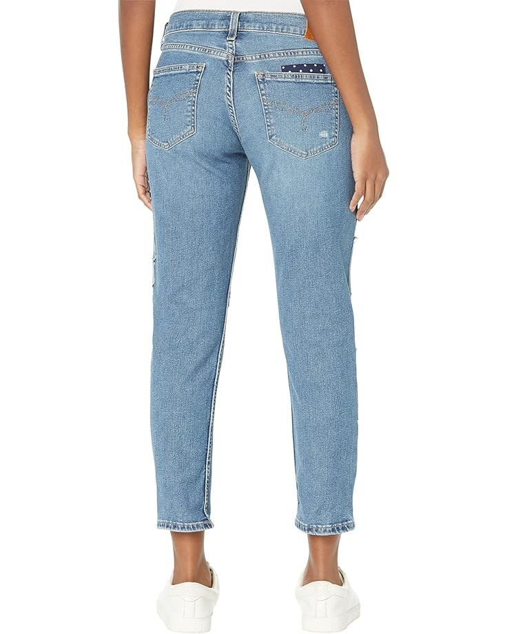 

Джинсы LAUREN Ralph Lauren Petite Patchwork Relaxed Tapered Ankle Jeans in Tinted Sapphire Wash, цвет Tinted Sapphire Wash