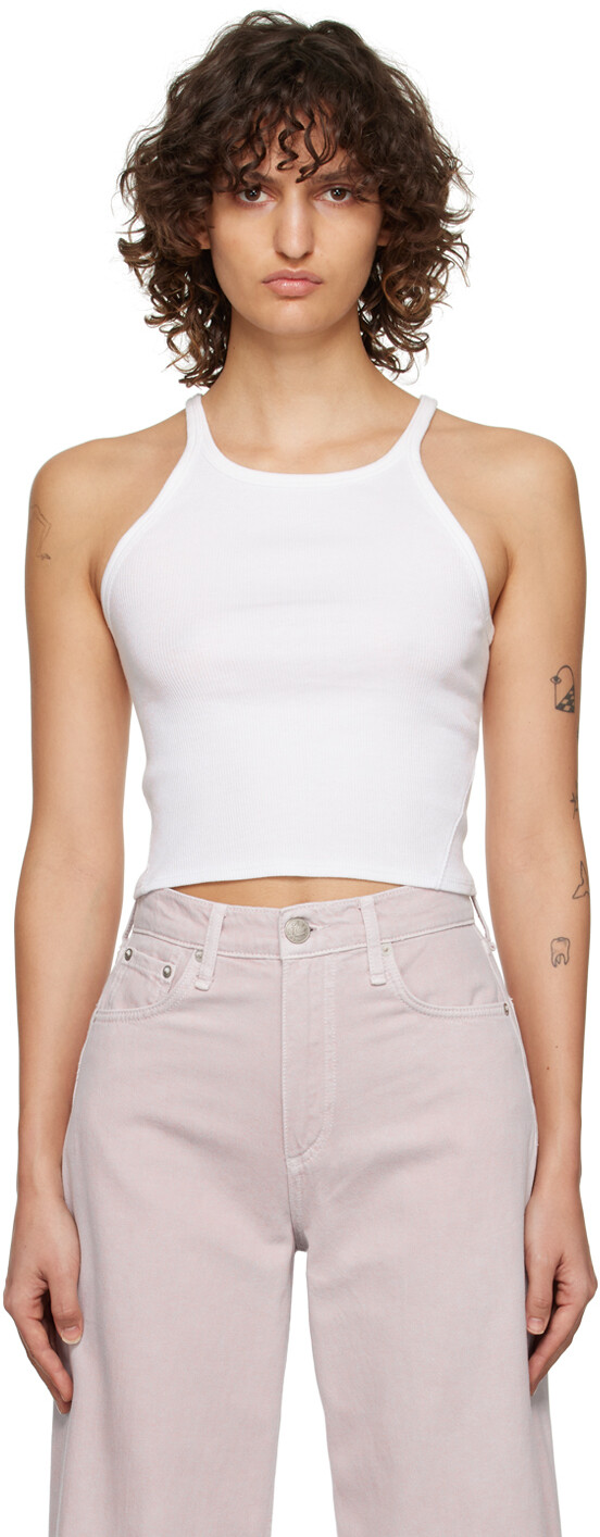 

Белая майка в рубчик rag & bone