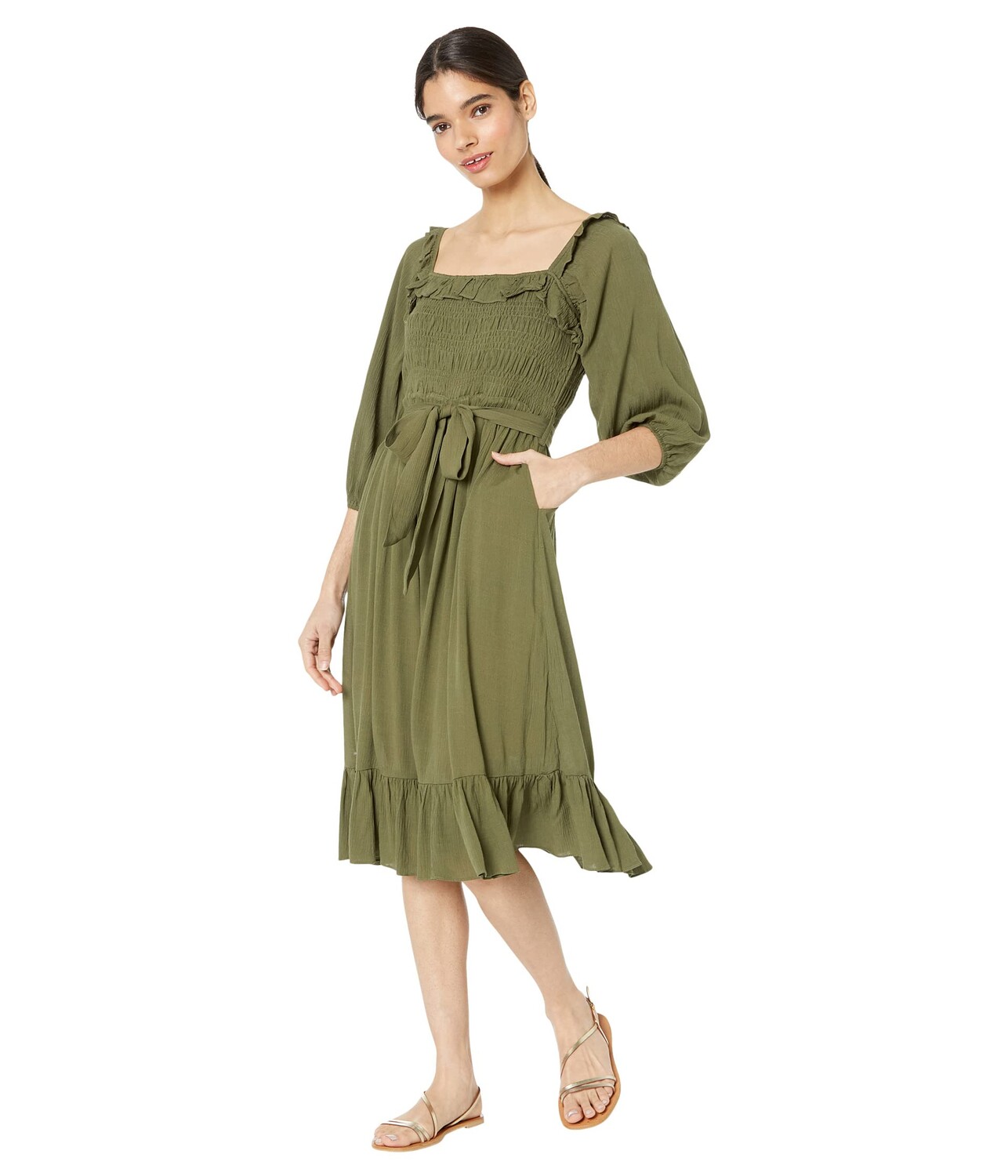 

Платье Miss Me, Smock Woven Midi Dress