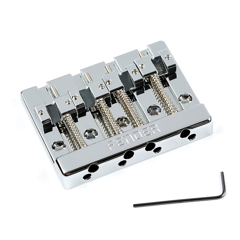 

Fender HiMass 4-струнный басовый бридж в сборе с цинковыми седлами, хром 994407000