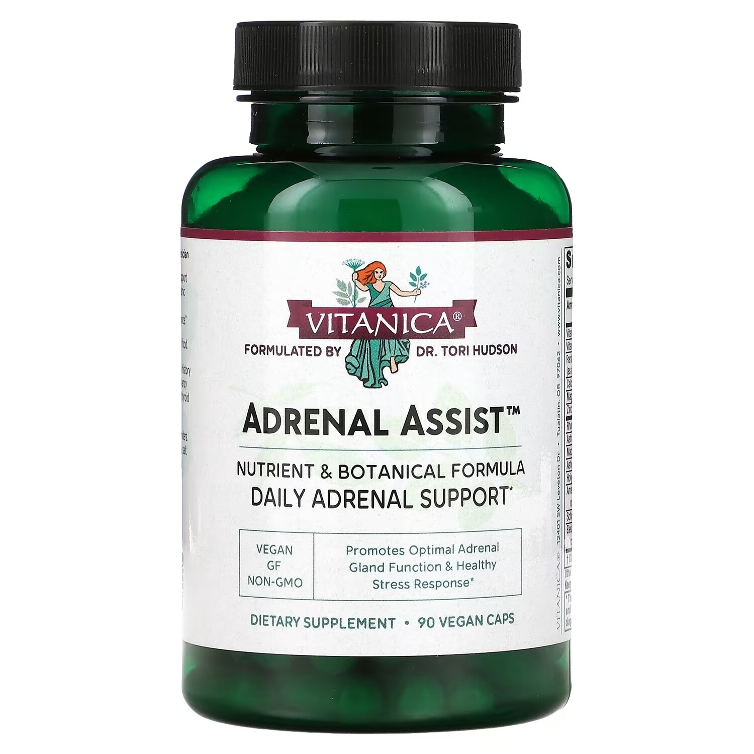 

Vitanica Adrenal Assist средство для профилактики заболеваний надпочечников, 90 вегетарианских капсул