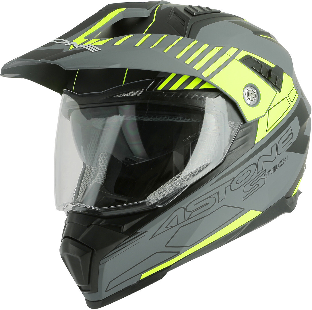 

Шлем Astone Crossmax S-Tech, серый/желтый