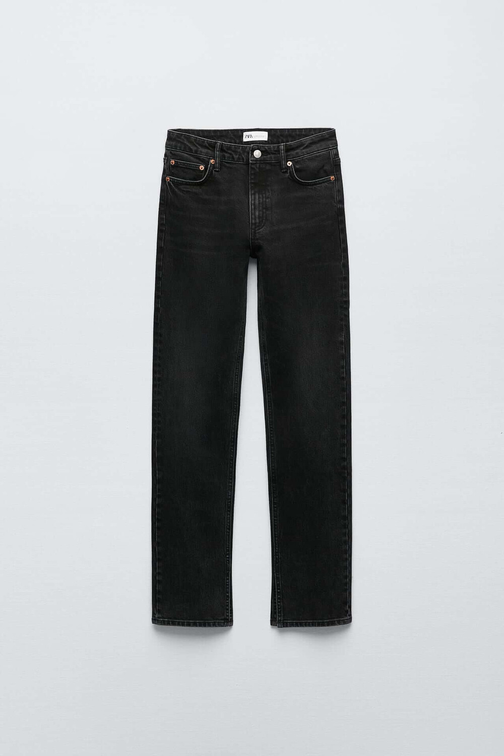 

Джинсы Zara Slim Fit Split Hem TRF, черный