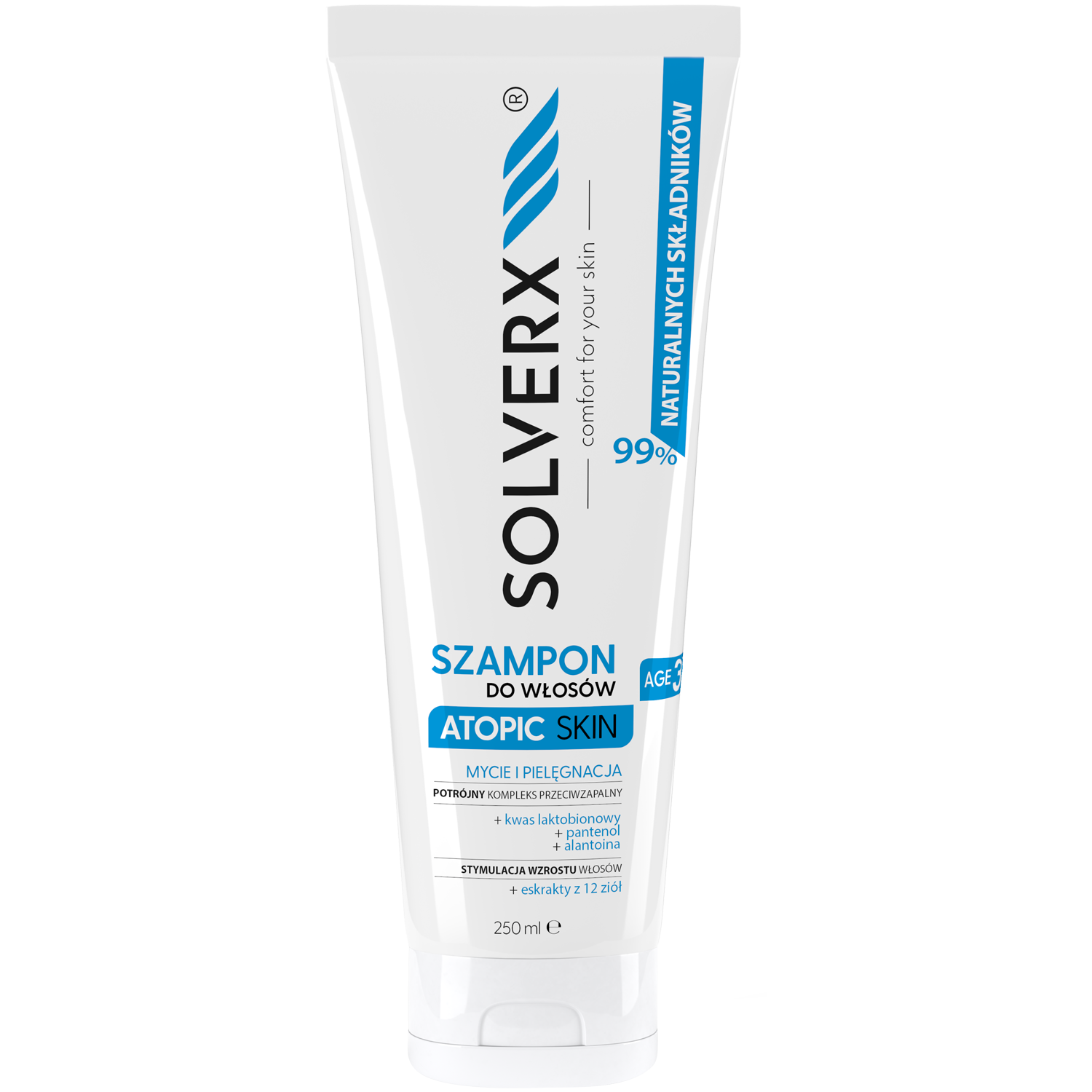 цена Solverx Atopic Skin шампунь для волос, 250 мл