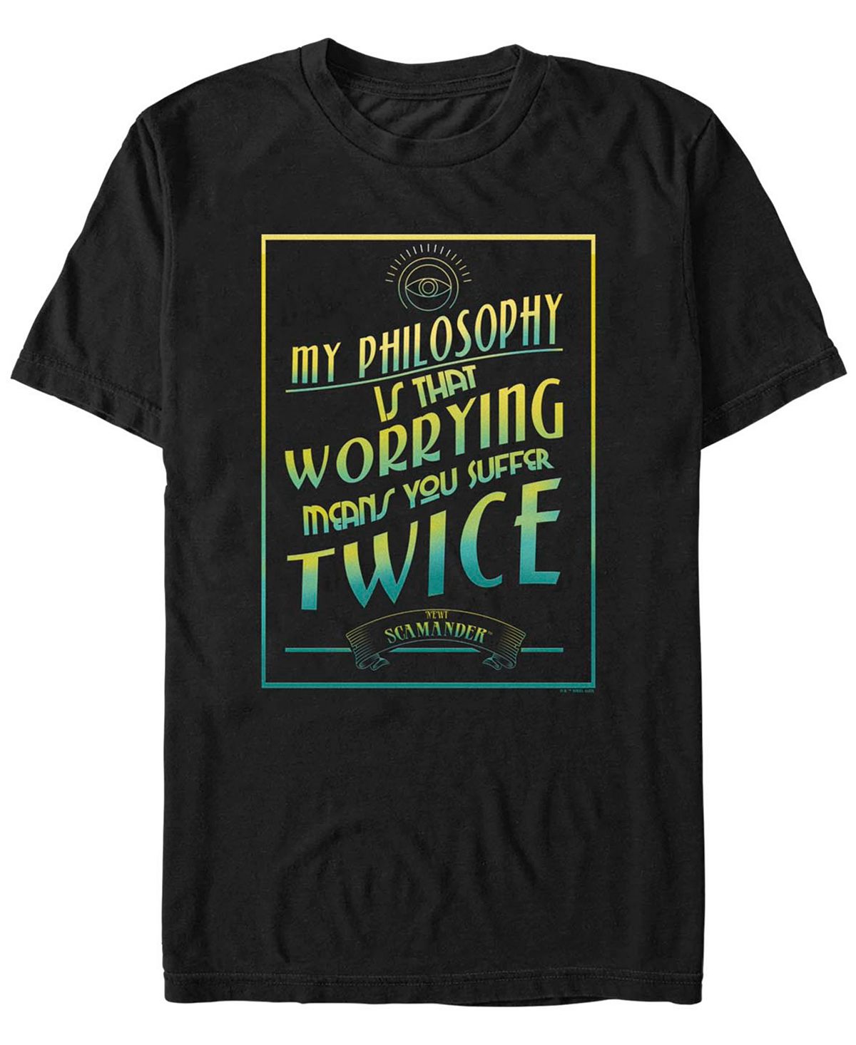 Мужская футболка с коротким рукавом «фантастические твари и где они обитают» newt's philosophy Fifth Sun, черный