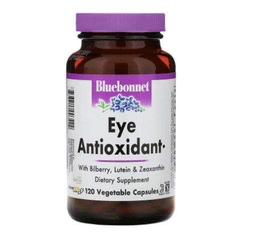 Комплекс витаминов Антиоксидант для глаз 120 капсул Bluebonnet Nutrition леовит батончик мюсли с черникой и лютеином 30г