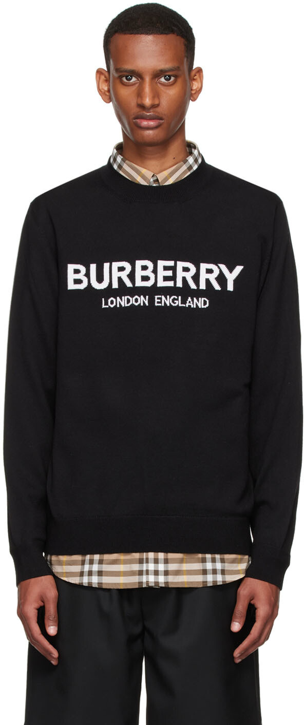 

Черный свитер с феннелом Burberry