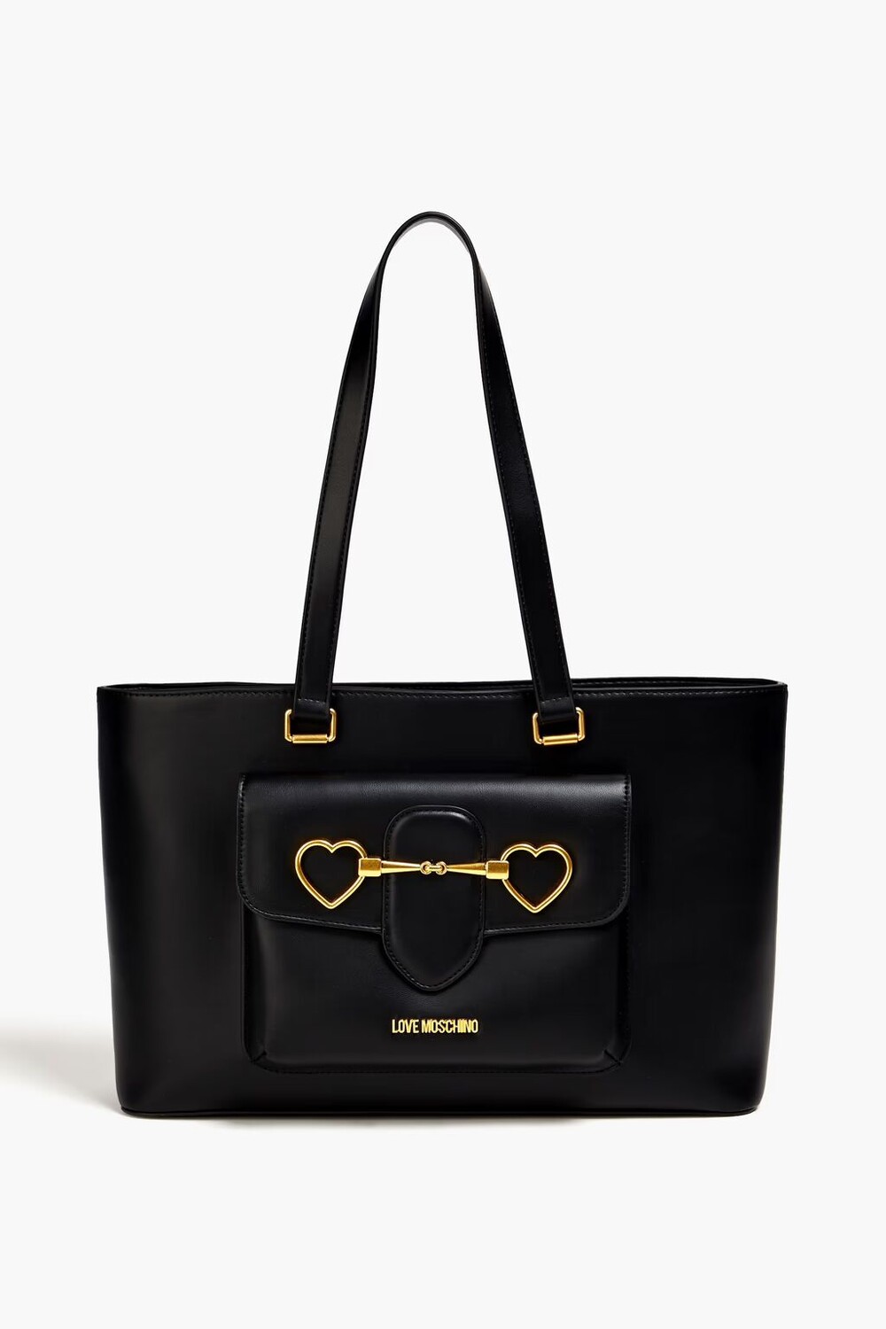 

Украшенная сумка-тоут из искусственной кожи Love Moschino, черный