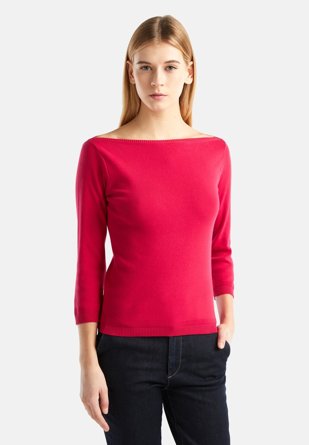 

Вязаный свитер BOAT NECK United Colors of Benetton, цвет red