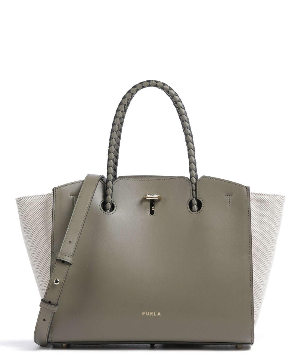 

Сумочка Genesi M из мелкозернистой кожи Furla, хаки