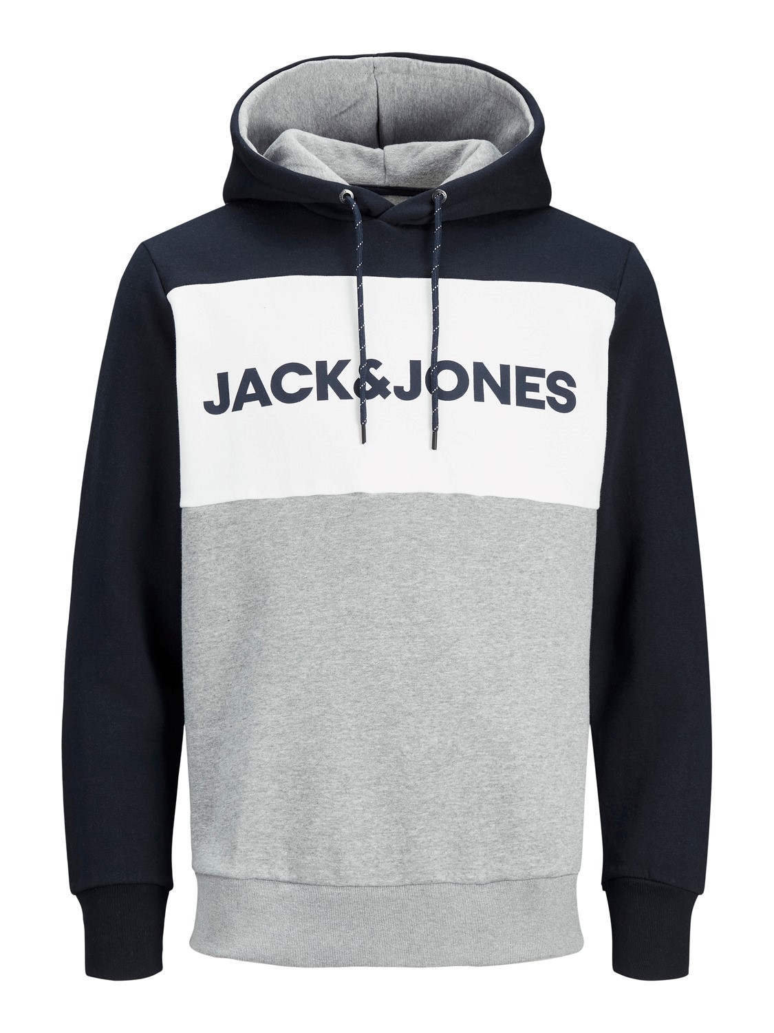 Толстовка Jack & Jones 'Logo Blocking', цвет Navy Blazer REG цена и фото
