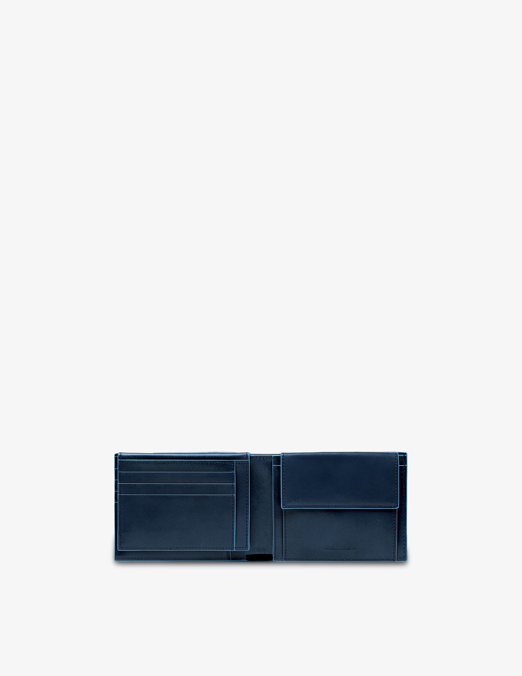 Синий квадратный мужской кошелек Piquadro цена и фото