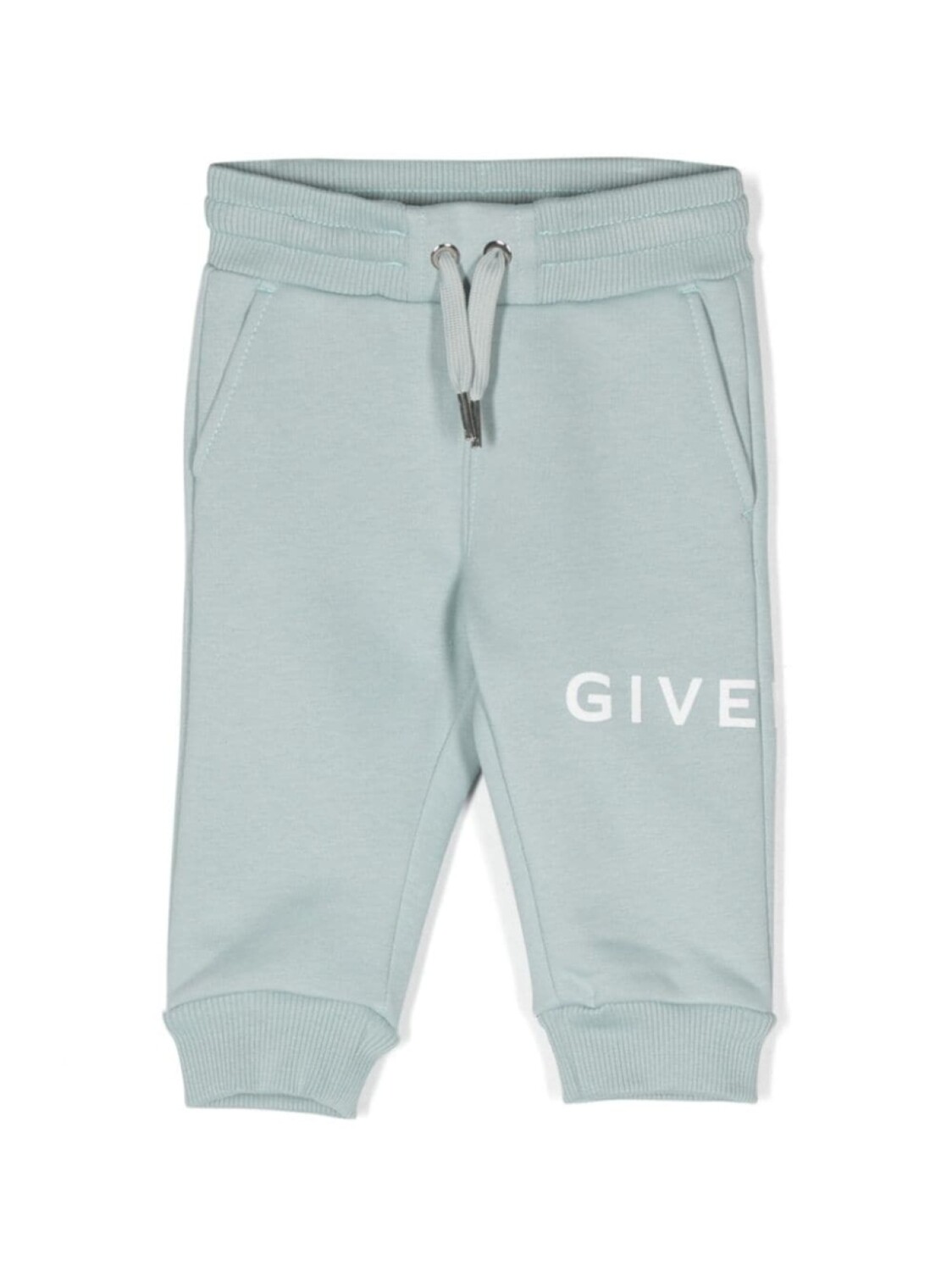 

Givenchy Kids брюки с кулиской и логотипом, синий