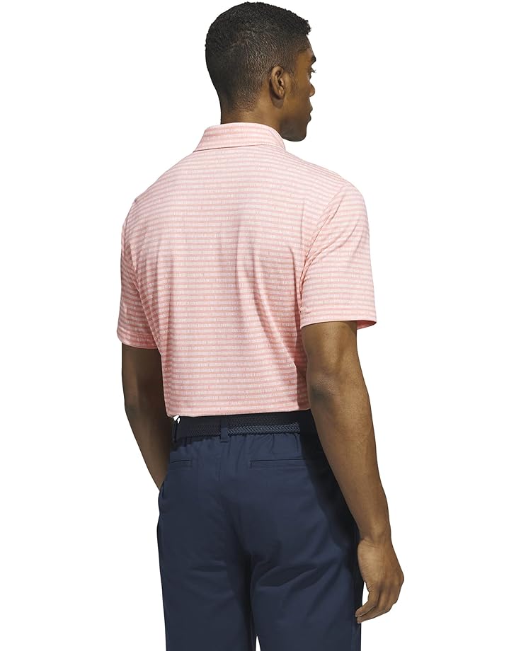 Поло Adidas Go-To Stripe Polo, цвет Coral Fusion