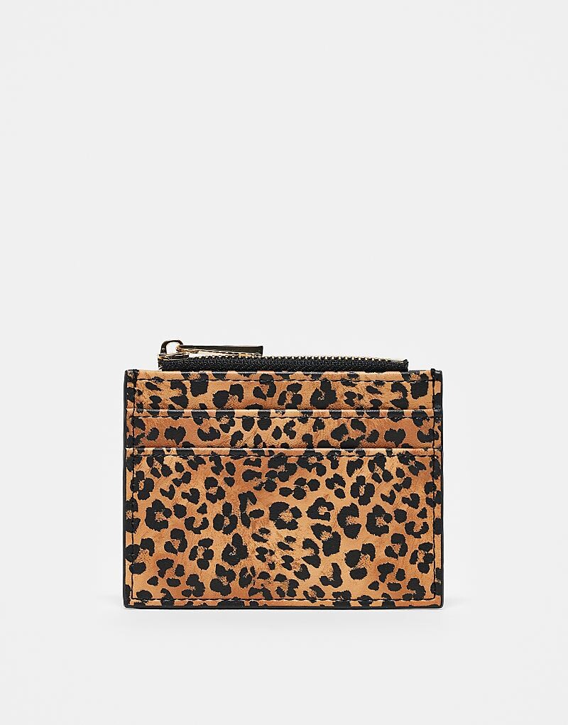 

ASOS DESIGN – визитница с леопардовым принтом