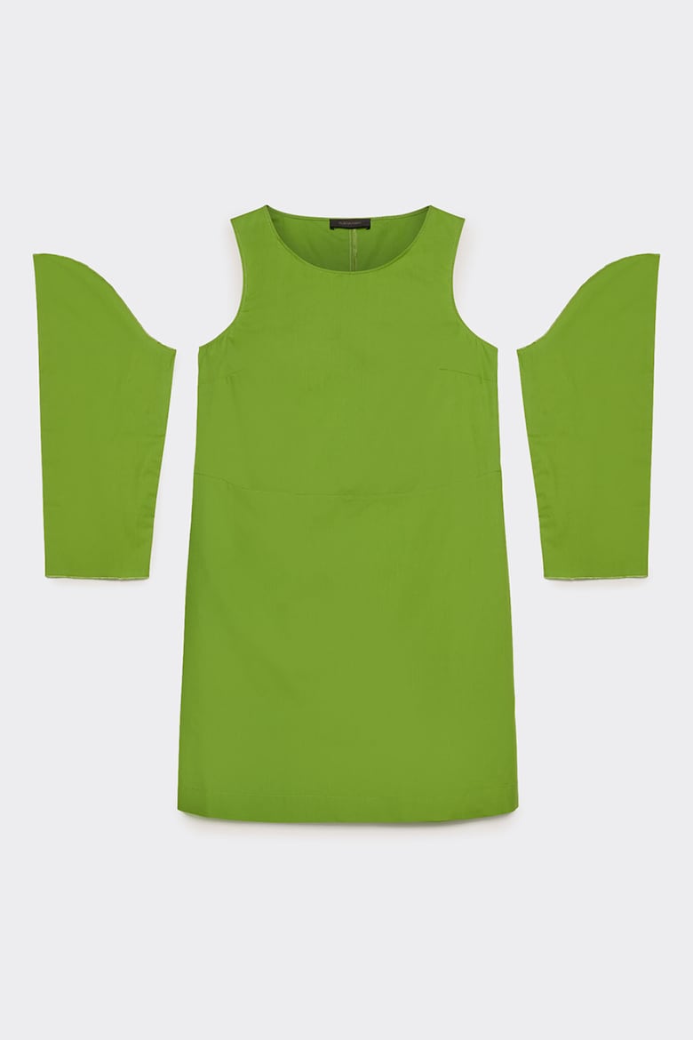 Хлопковое платье со съемными рукавами Elena Mirò, зеленый прямое хлопковое платье elena mirò красный