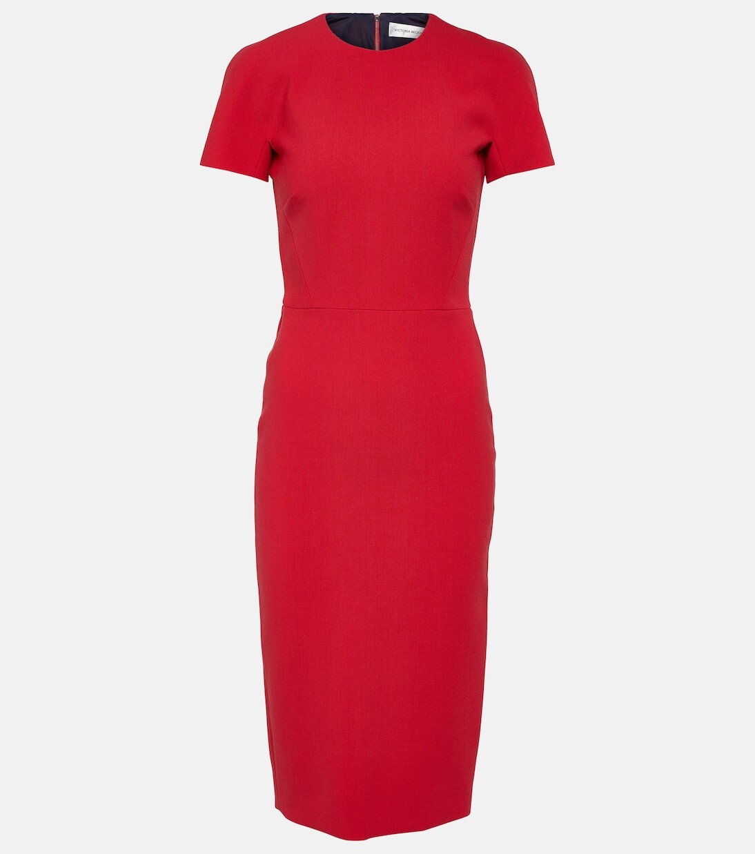 

Платье миди из крепа Victoria Beckham, розовый