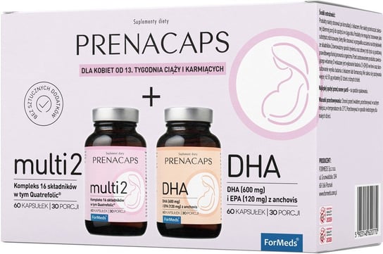 Набор Prenacaps Multi 2 + Dha Formeds, для женщин с 13 недели беременности и грудного вскармливания