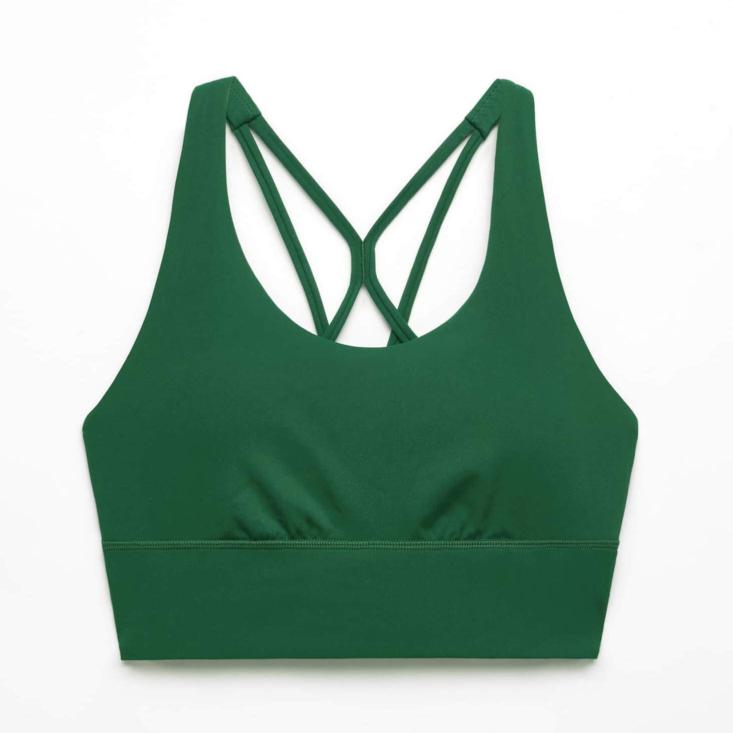 

Спортивный бюстгальтер Oysho Medium-Support With Cups, ярко-зеленый