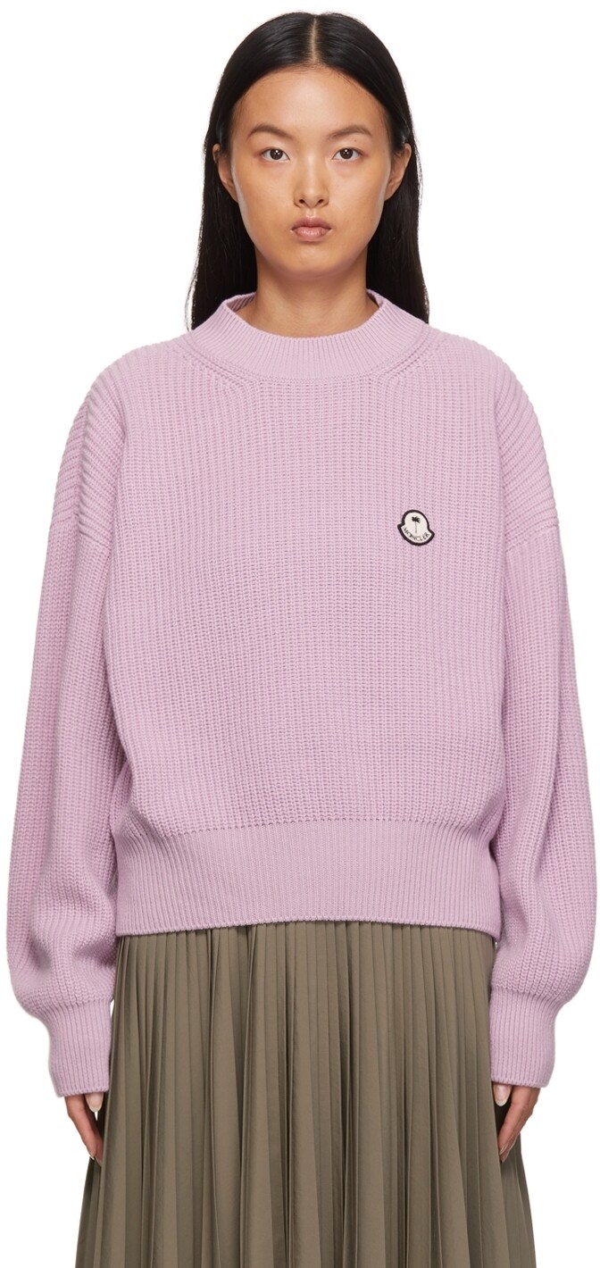 

8 Moncler Пурпурный шерстяной свитер Palm Angels Moncler Genius