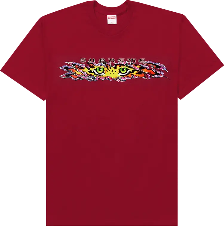 Футболка Supreme Eyes Tee 'Cardinal', красный