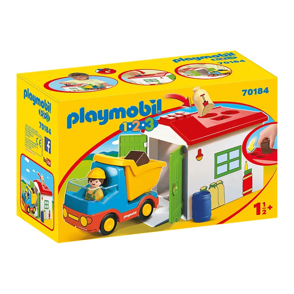 цена Конструктор Playmobil 70184 Грузовик с сортировочным гаражом