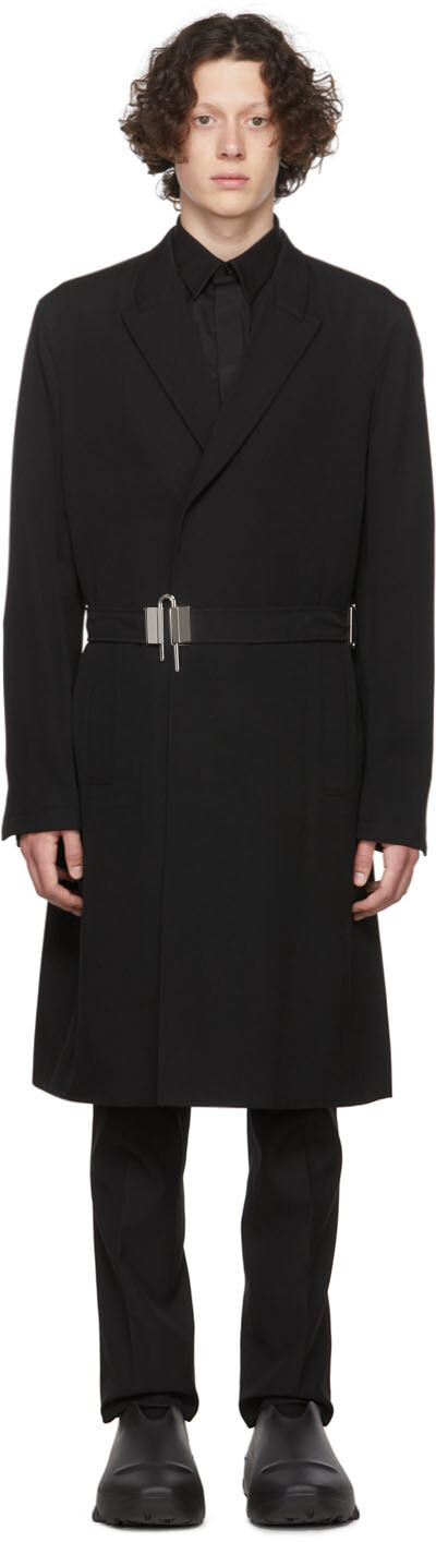 

Черное шерстяное пальто Givenchy, Черный