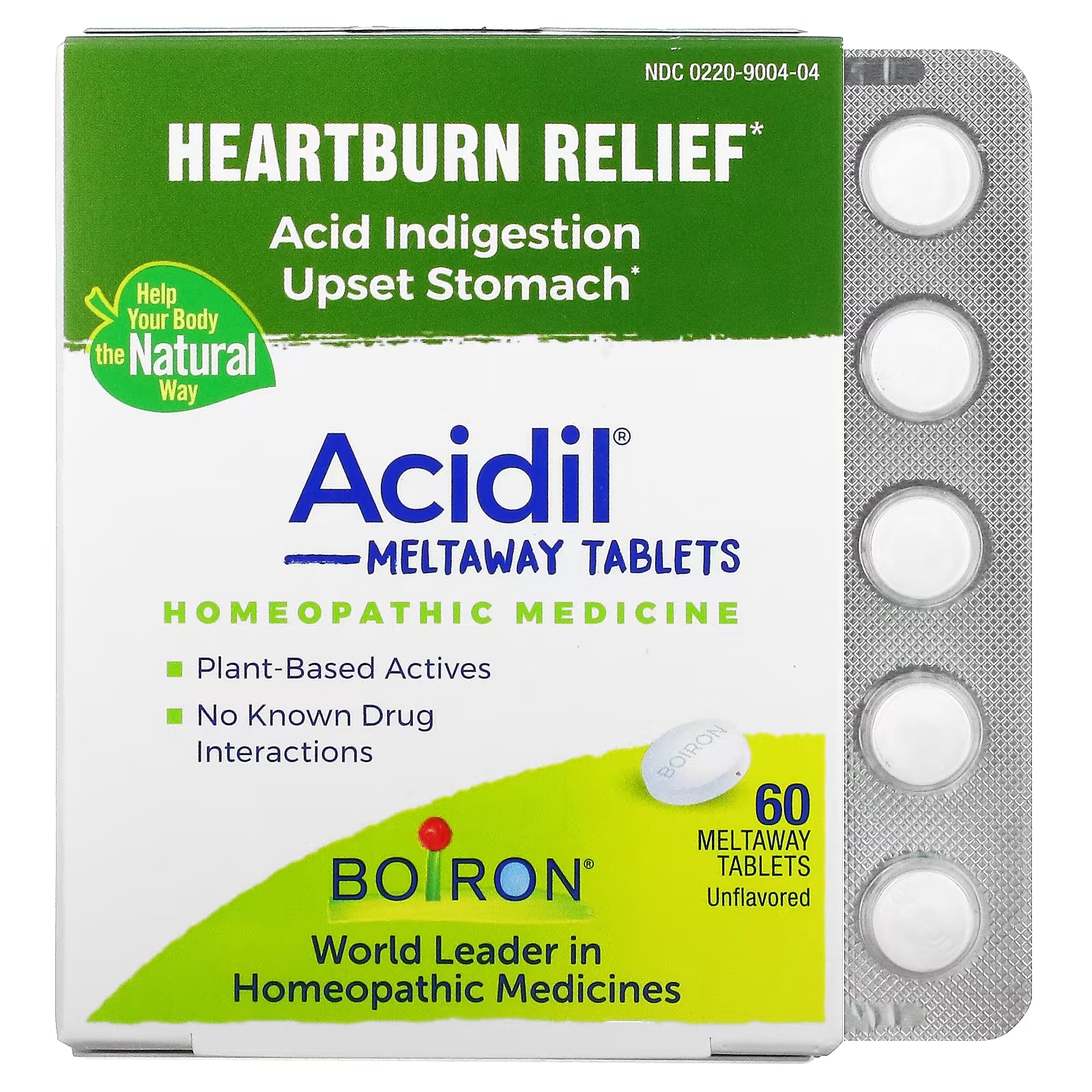 Средство от Нарушение Пищеварения Boiron Acidil, 60 таблеток nature s way ремифемин средство от менопаузы 60 таблеток
