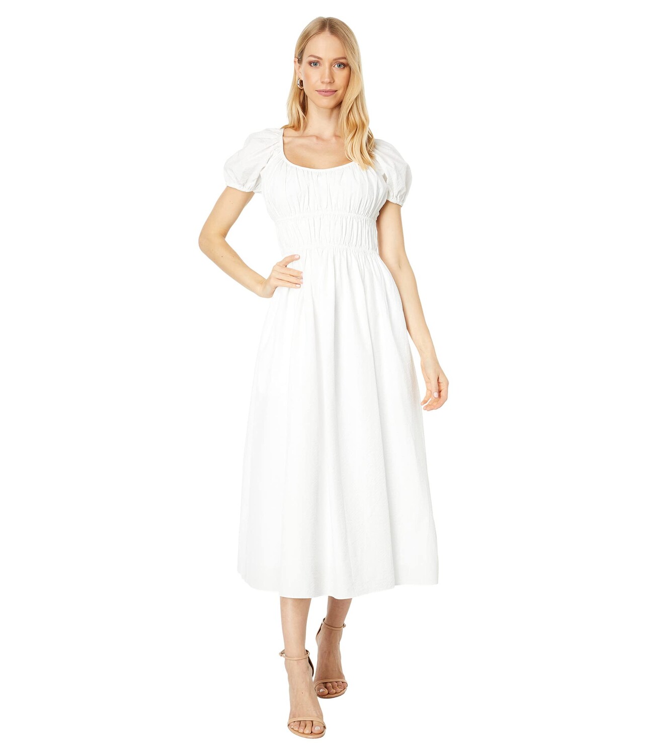 

Платье Kate Spade New York, Seersucker Puff Sleeve Dress
