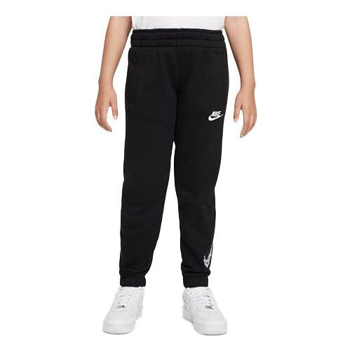 

Спортивные штаны Nike French Terry Casual Solid Color Sports Pants/Trousers/Joggers Girls Black, Черный