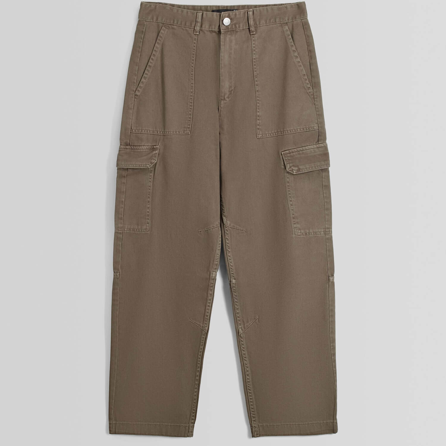 

Брюки Bershka Cotton Cargo, коричневый