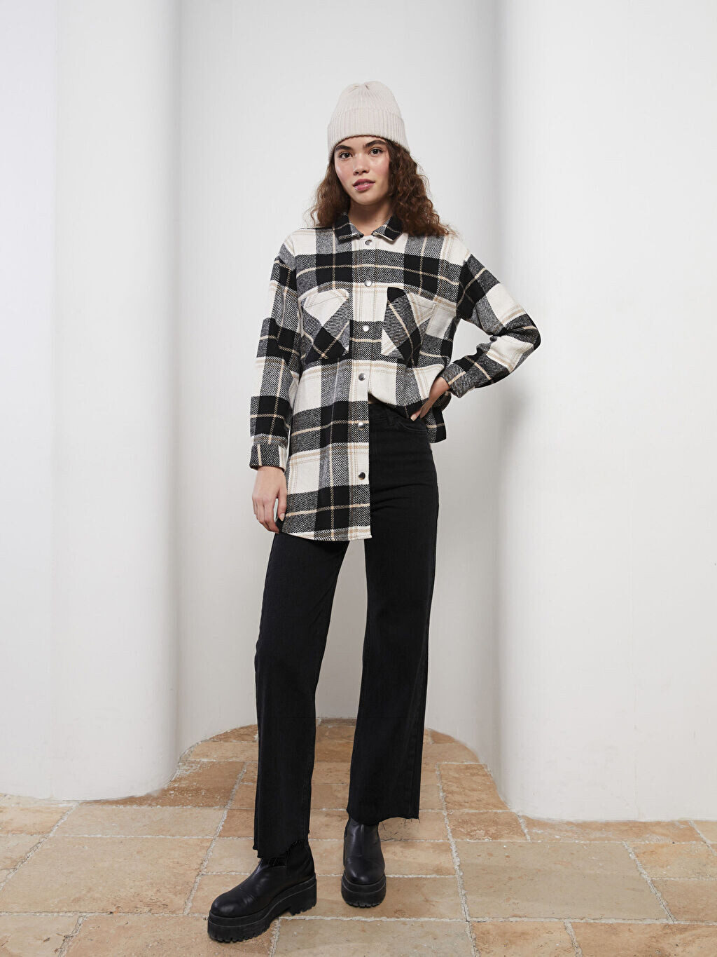 

Широкие прямые женские джинсы LCW Modest
