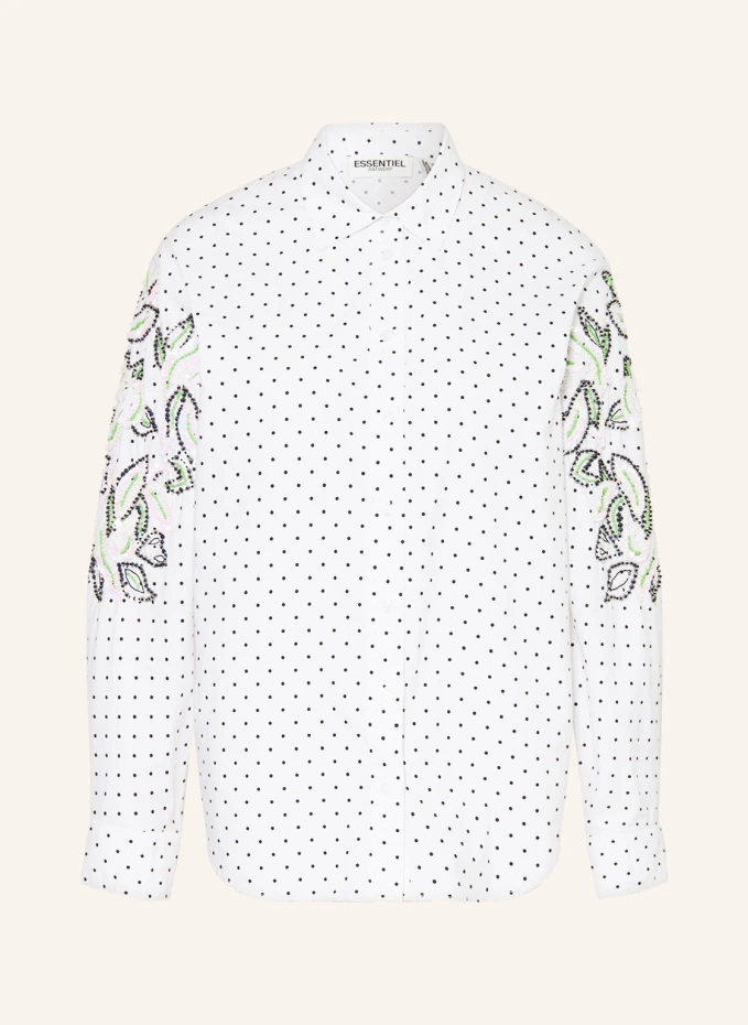 

Блузка-рубашка feenie с пайетками Essentiel Antwerp, белый