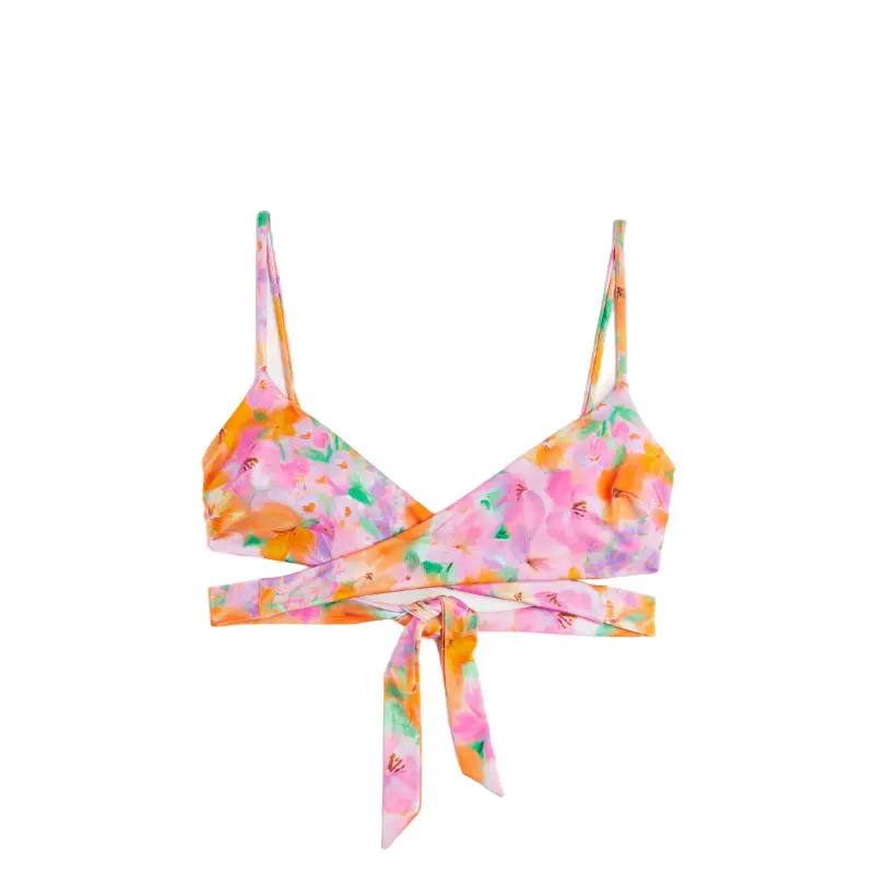 

Лиф H&M Lace Detailed Bikini Top, светло-розовый