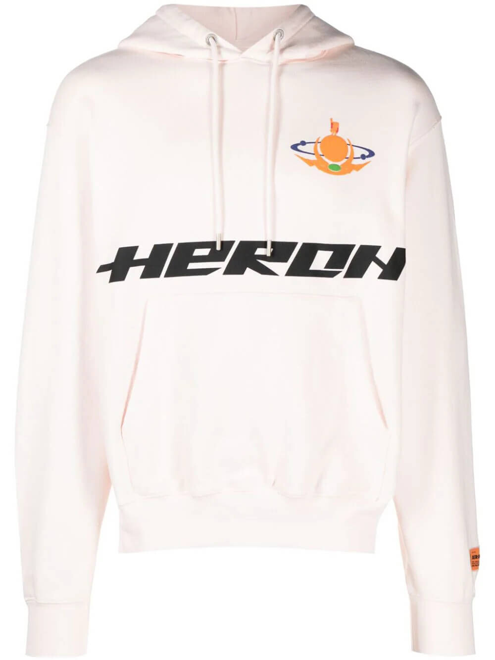 

Толстовка с логотипом и надписью на спине Heron Preston Burn 'Pink/Black', светло-розовый/черный/желтый