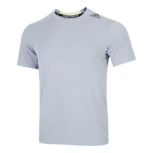 Футболка Adidas Stripe Logo Sports Training Round Neck Short Sleeve Blue T-Shirt, Синий