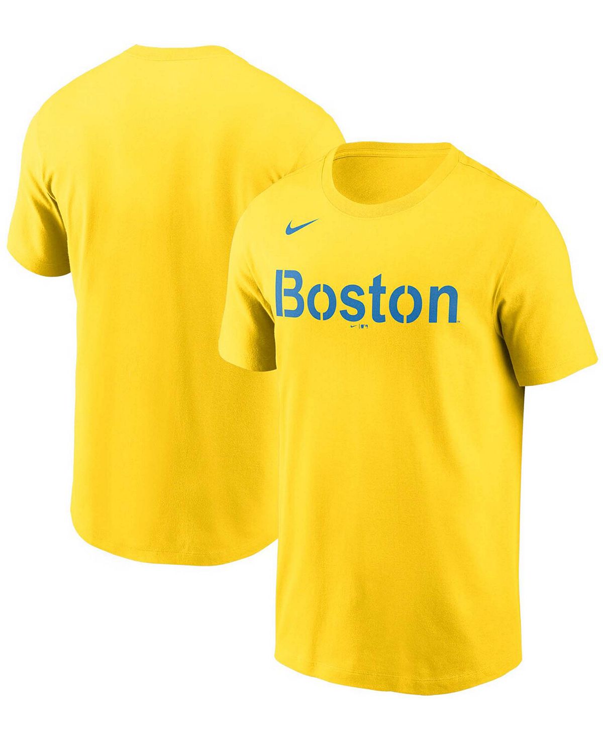 Мужская золотая футболка boston red sox 2021 city connect с надписью Nike мужская футболка rafael devers золотистого цвета boston red sox 2021 city connect name number nike