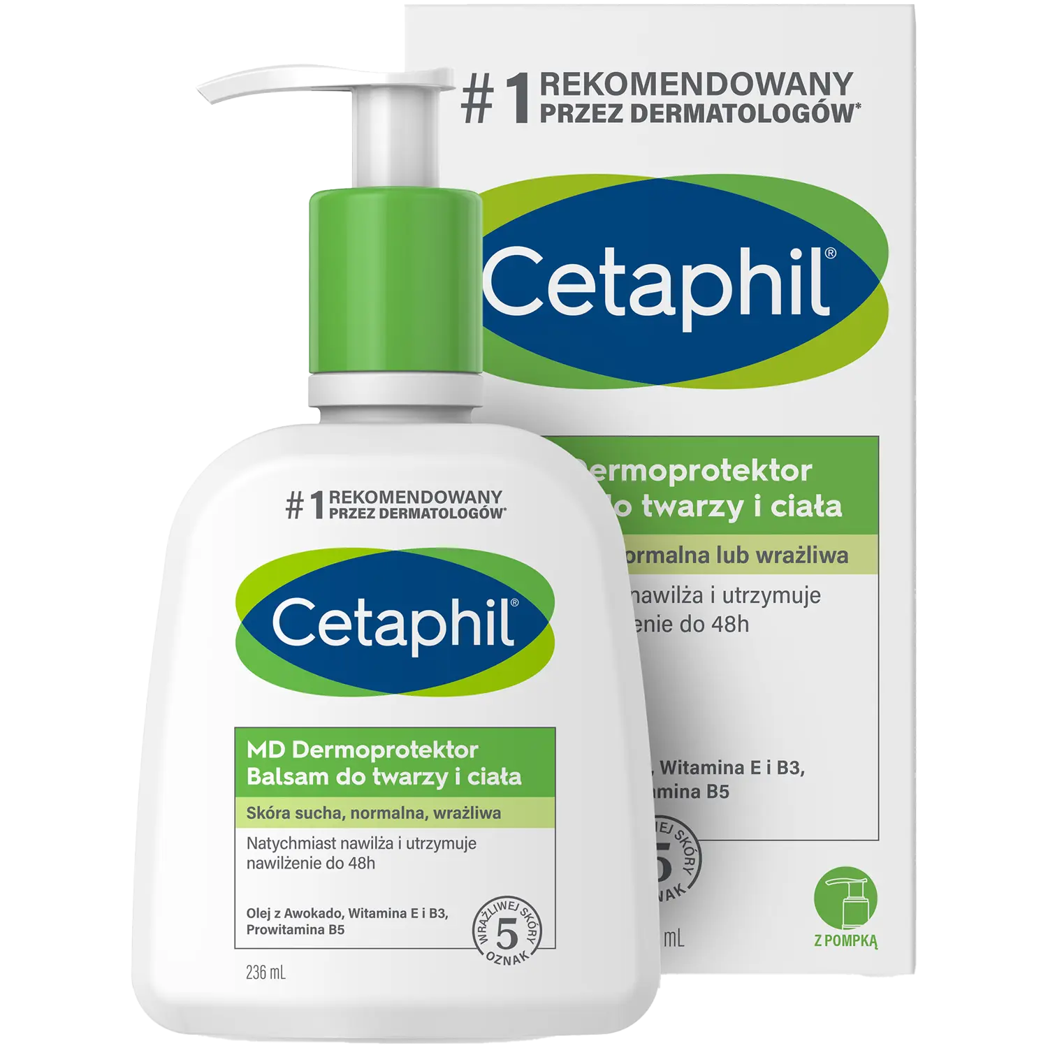 Cetaphil MD Dermoprotektor увлажняющий бальзам для лица и тела, 236 мл