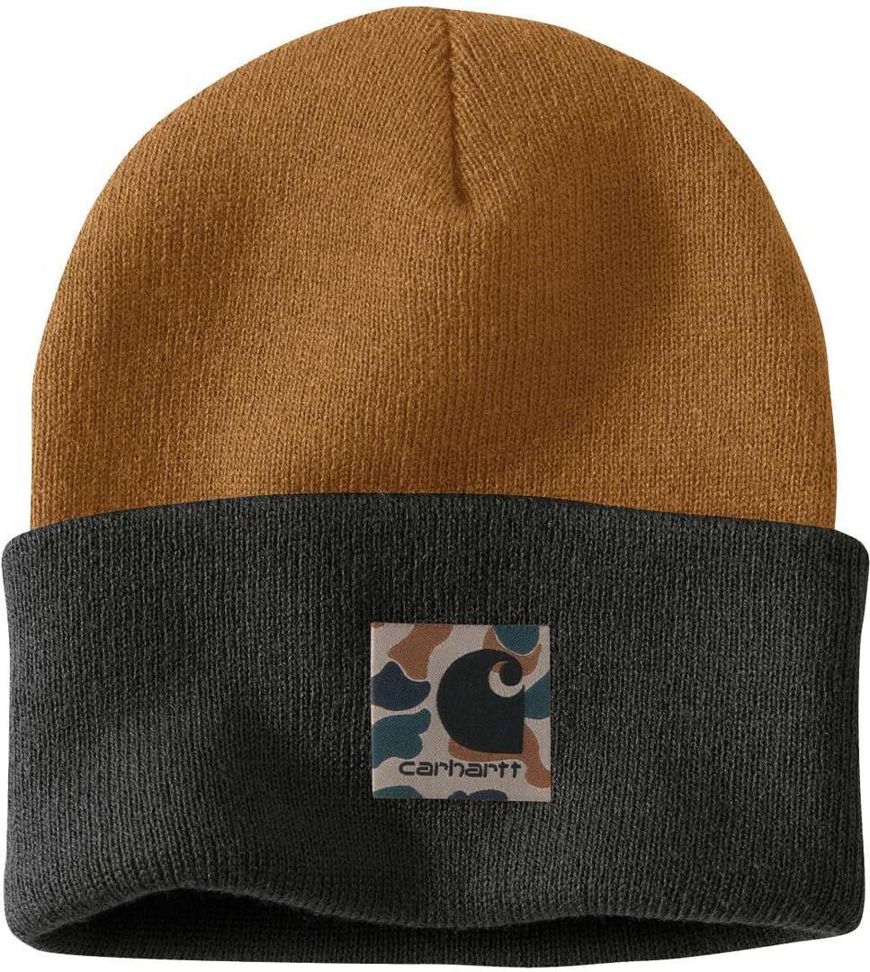 цена Шапка Carhartt Knit Camo Patch, коричневый/зеленый