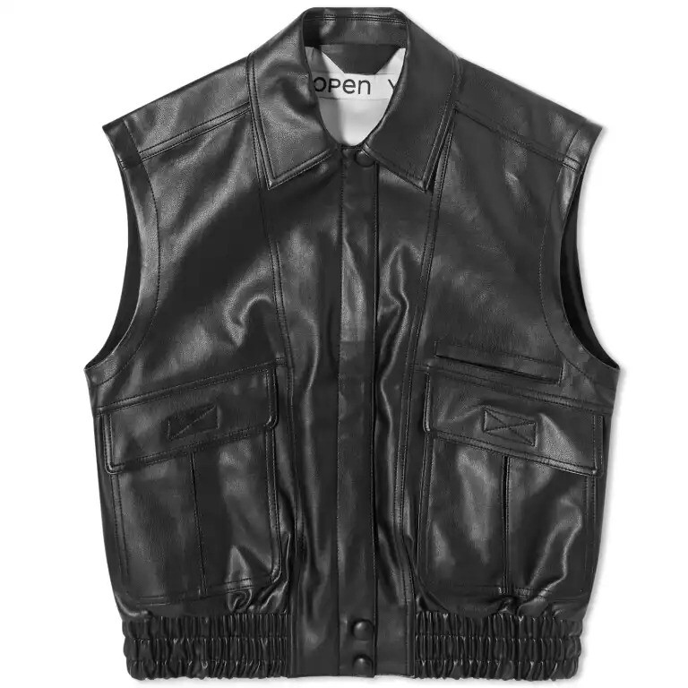 

Жилет Open Yy Faux Leather Biker, черный