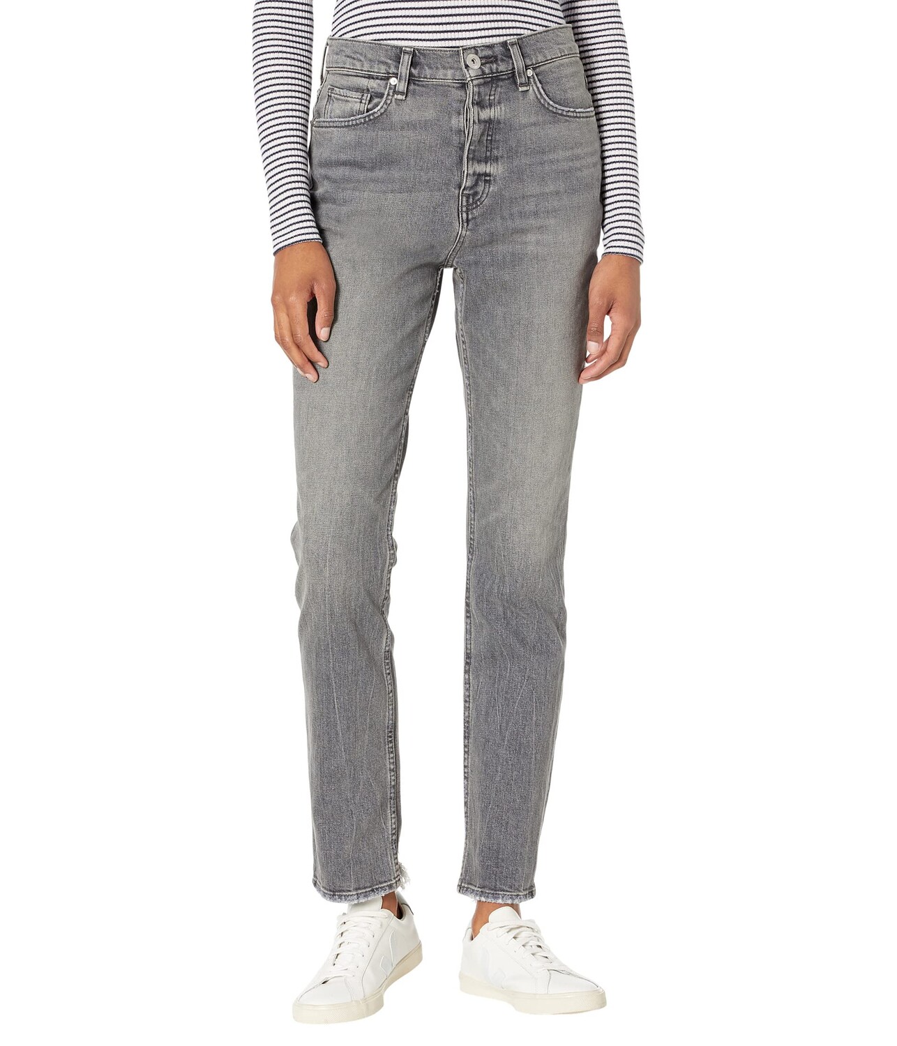 

Джинсы Hudson Jeans, Holly High-Rise Straight in Foggy Night