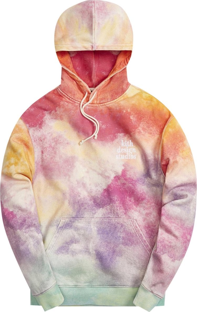 Худи Kith Tie Dye Williams III Hoodie 'Pink/Green', разноцветный - фото