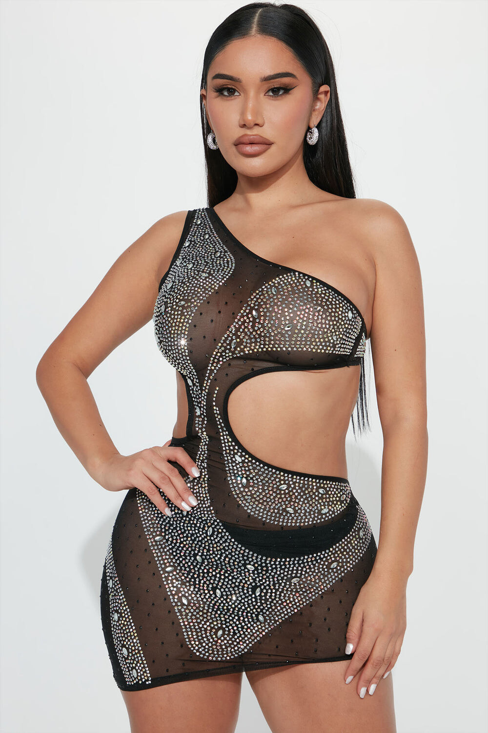 

Мини платье Fashion Nova BCCDS23239, черный