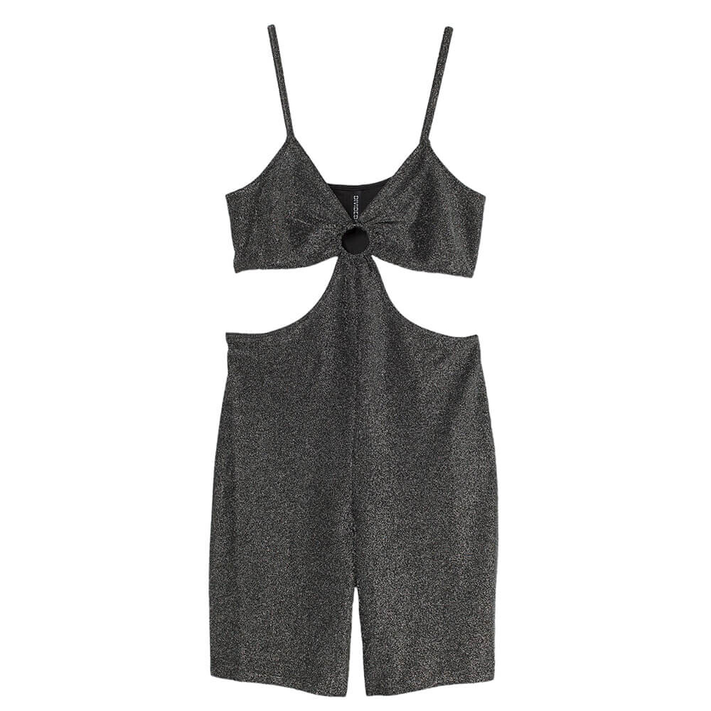 

Комбинезон H&M Jersey Romper, черный/серебристый блеск