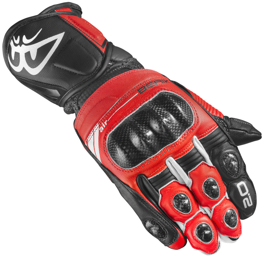 перчатки berik 2 0 st для мотоциклистов красный черный Мотоциклетные перчатки Berik ST-Evo с длинными манжетами, красный/черный