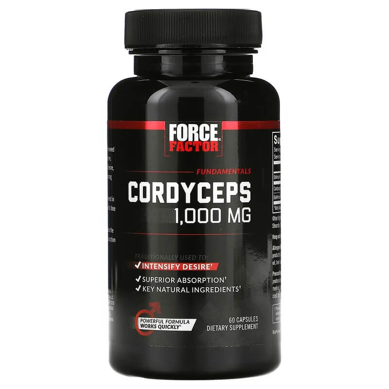цена Кордицепс Force Factor 500 мг, 60 капсул